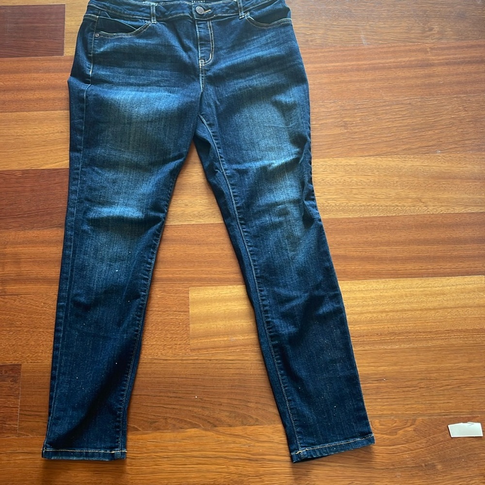 Simply Vera Vera Wang Blue Skinny Jeans with Tapered Legs